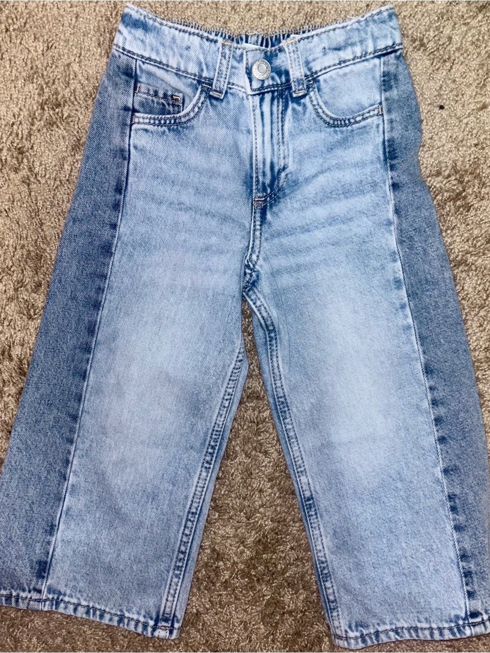 H&M Girls Wide Leg Light Wash Jeans 3T